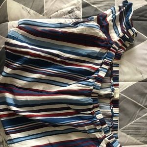 Cropped short sleeved top - red white blue - F21